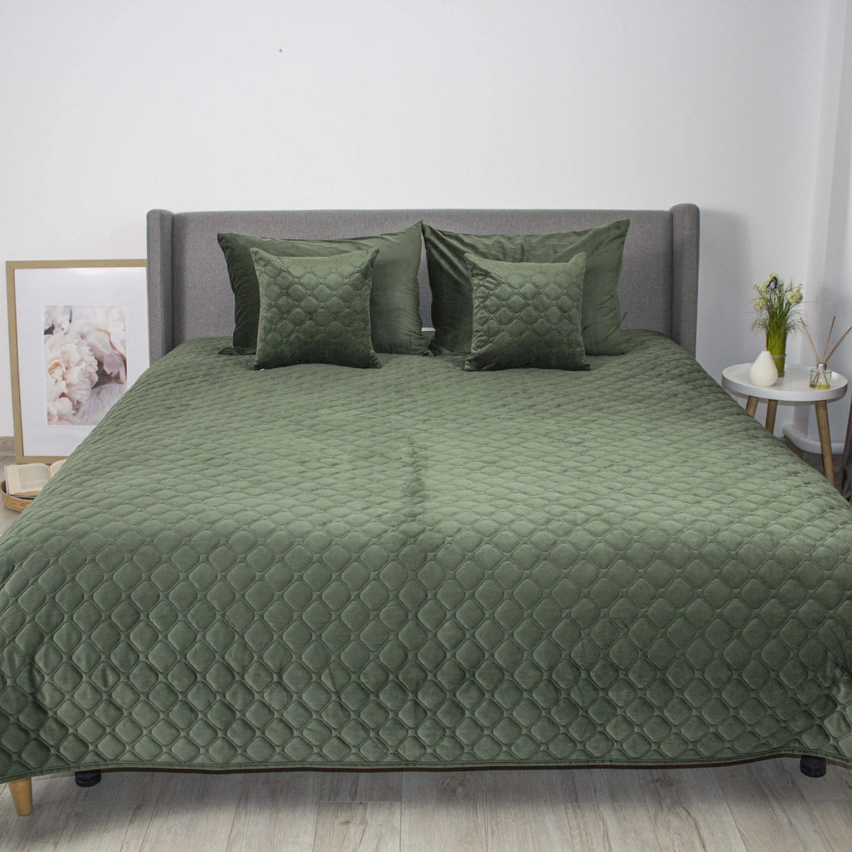 Покривало ТЕП "VELOUR" Chive/Ромб круглий, 240х260