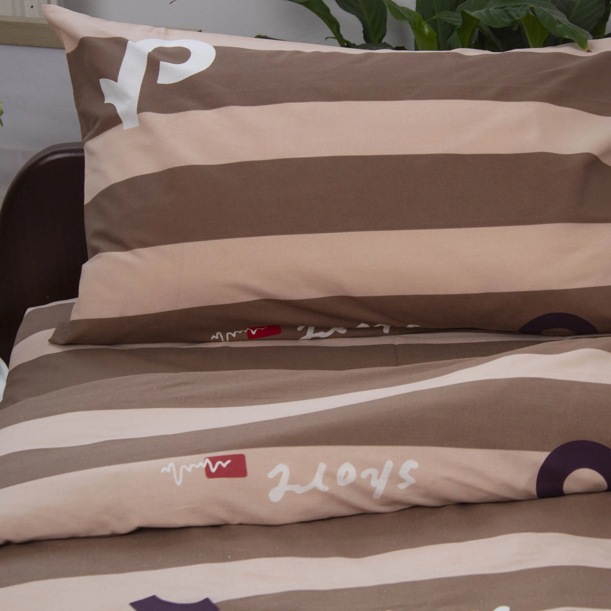 Постільна білизна ТЕП "Soft dreams" Line Brown 50х70, підліткова