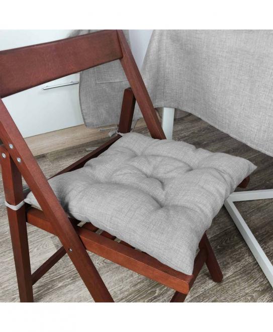 Подушка на стілець Gray Milan ПРОВАНС, 40х40см 024623