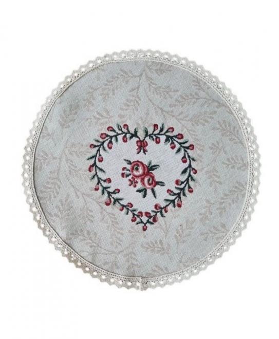 Гобеленова серветка Курочки кругла ПРОВАНС, D35см 026067