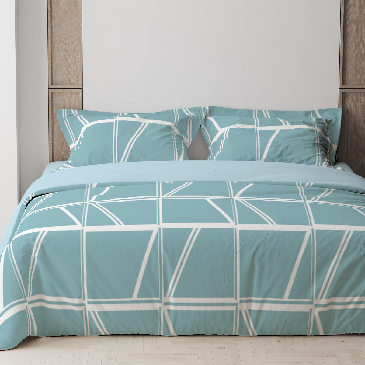 Комплект постільної білизни ТЕП "Happy Sleep" Aqua Grid, 50х70 полуторний
