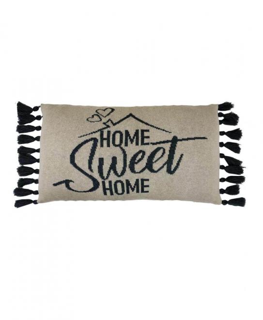 Декоративна подушка Home,sweet home сіра ПРОВАНС, 30х45см 023435