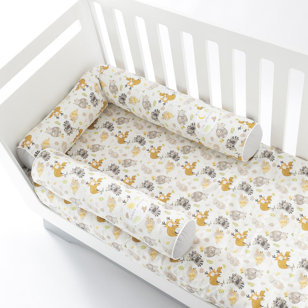 Бортик-валики 2 шт PAPAELLA 60x15 см, 120x15 см – Захисні, Мультифункціональні, Бавовна