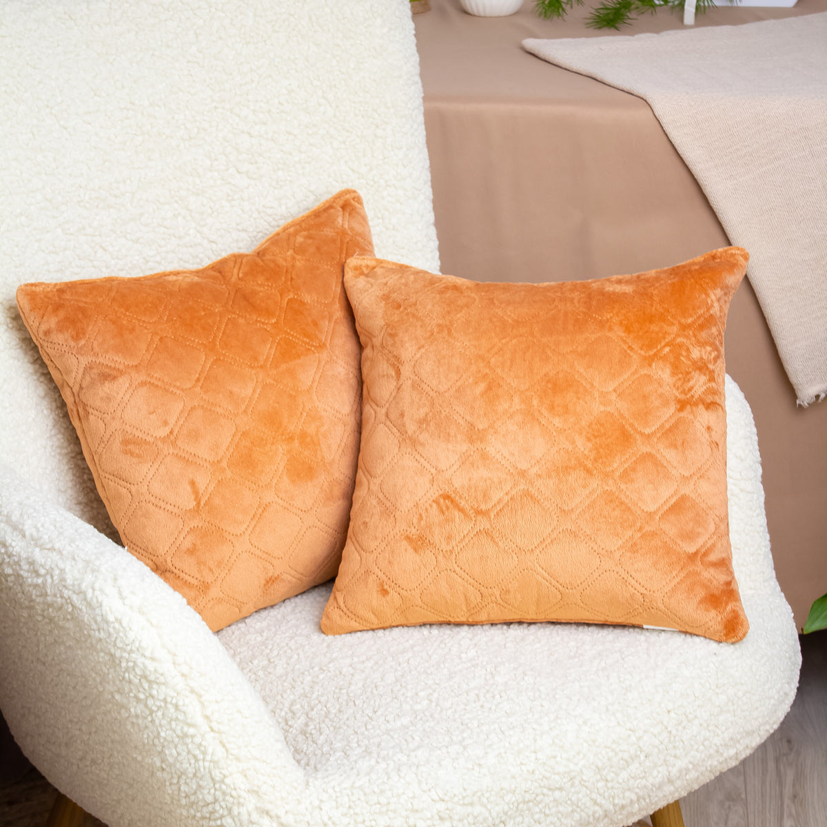Подушка декоративна "VELOUR" 40х40 см Темно-кофейний