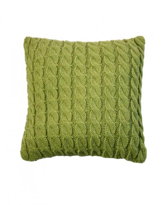 Декоративна наволочка в'язана Коси травяна ART KNIT, 33х33см 028322