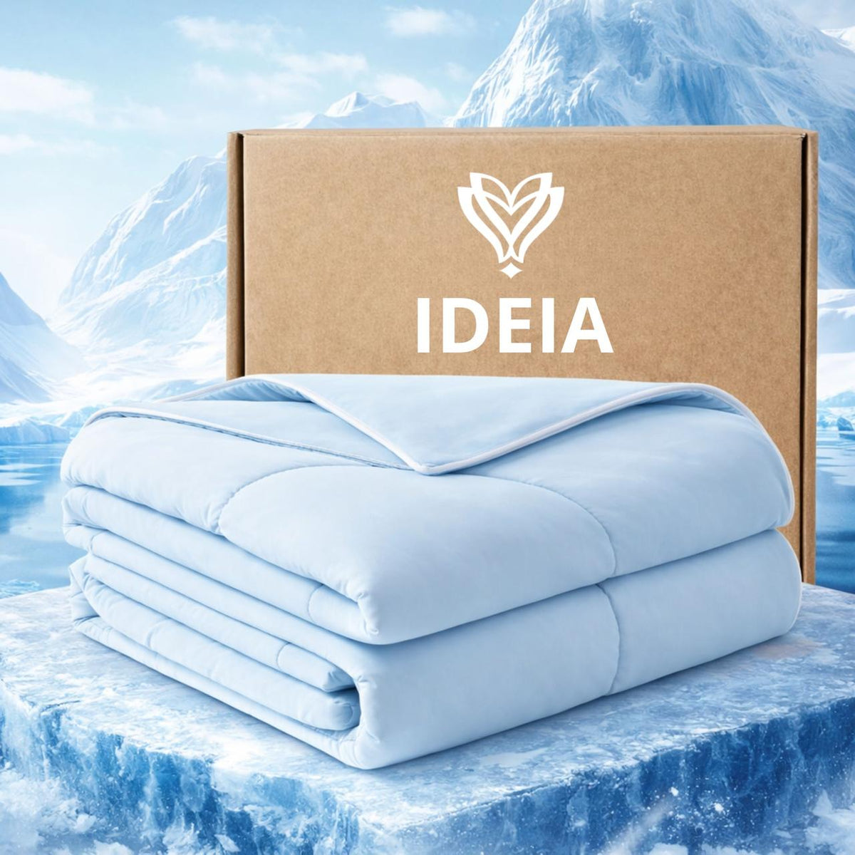 Ковдра літня охолоджувальна євро 200х220 см IDEIA для спекотних ночей і нічної пітливості, м'яка, легка, шовковиста