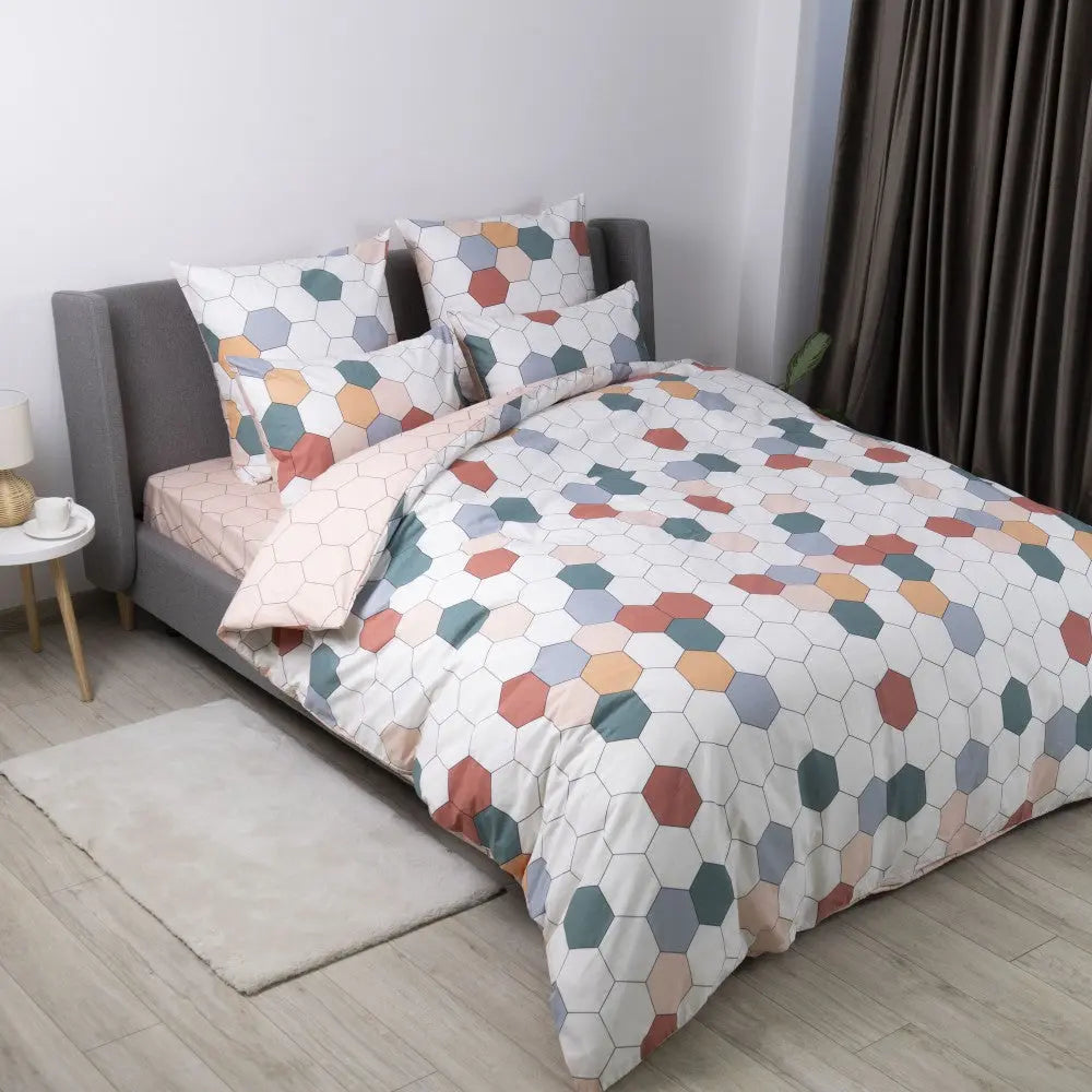 Комплект постільної білизни ТЕП "Happy Sleep" Барвисті соти, 50х70 сімейний