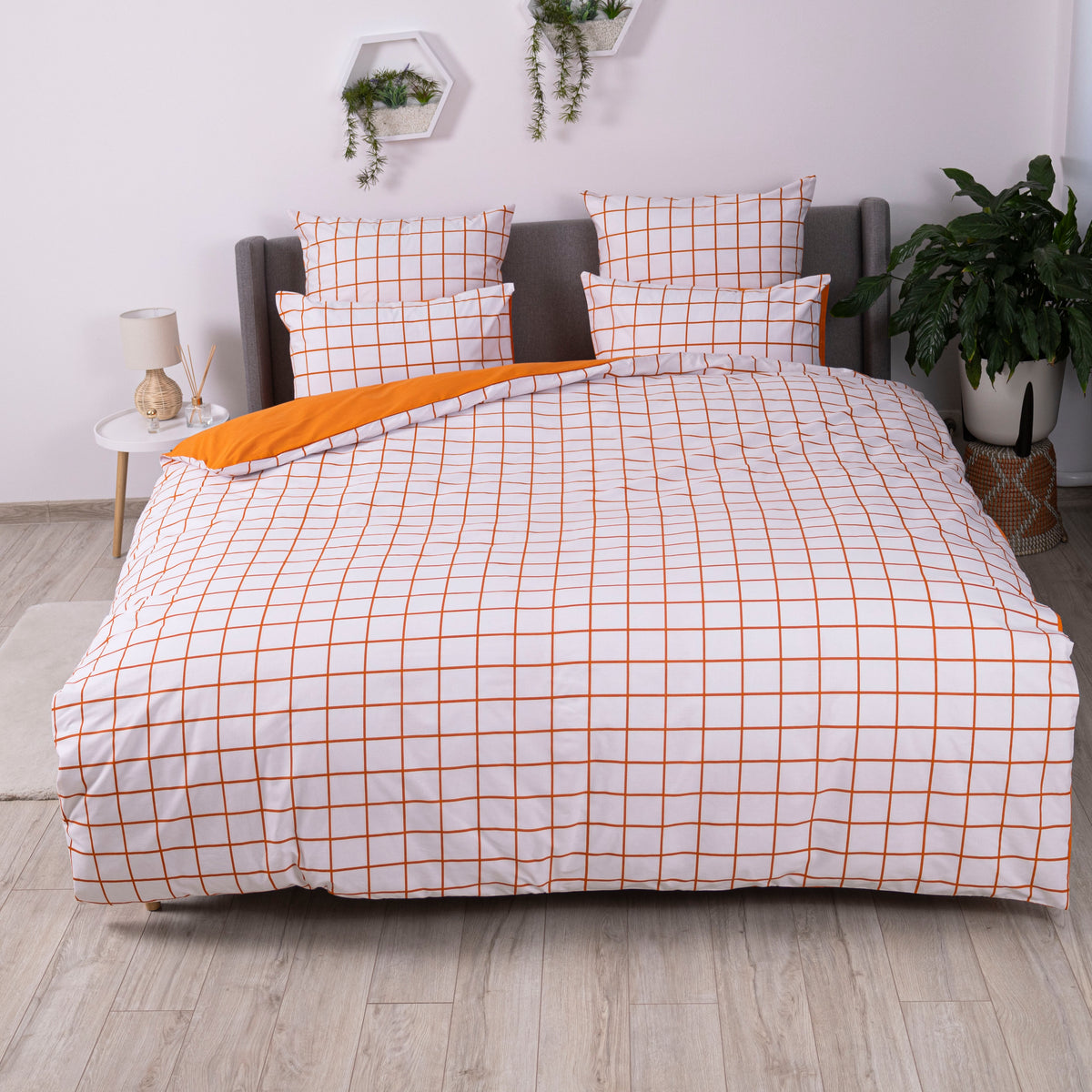 Комплект постільної білизни ТЕП "Happy Sleep" TERRACOTTA Check, 50х70 євро
