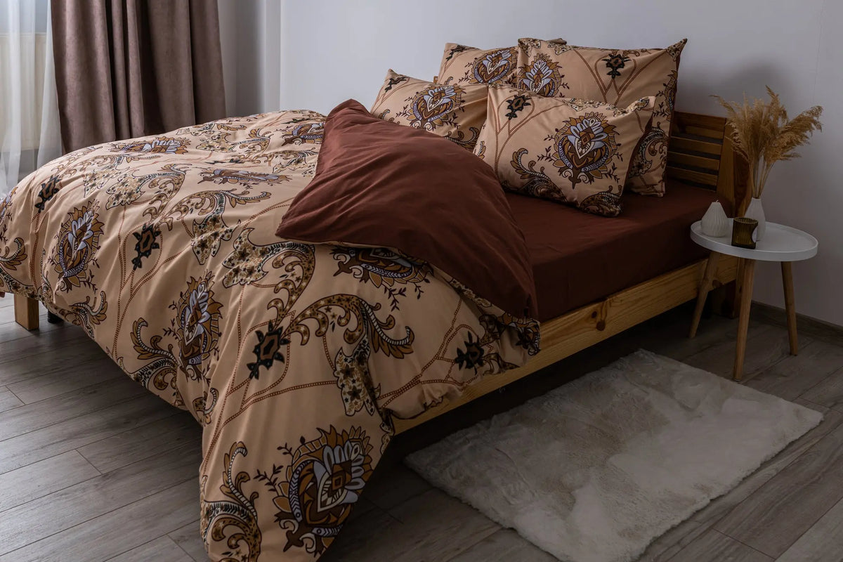 Комплект постільної білизни ТЕП "Soft dreams" Chocolate Fusion, 70x70 двоспальний