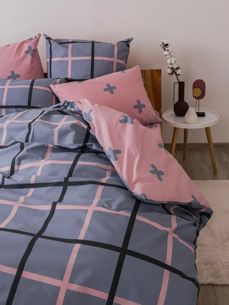 Комплект постільної білизни Happy Sleep PINCKY LINE євро