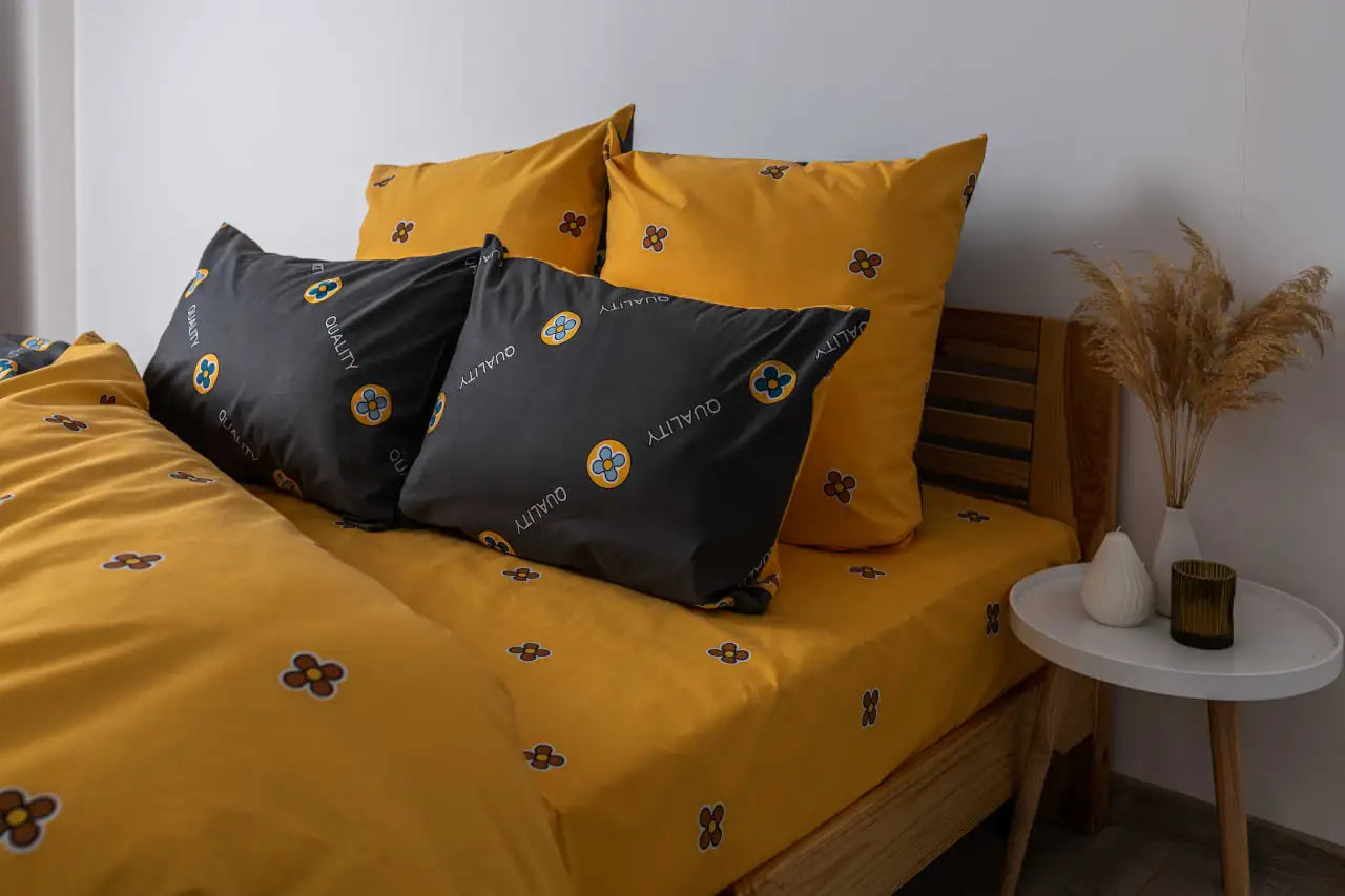 Комплект постільної білизни ТЕП "Soft dreams" Grey and Orange, полуторна