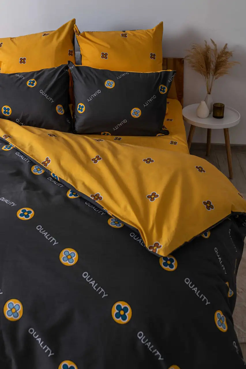 Комплект постільної білизни ТЕП "Soft dreams" Grey and Orange, полуторна