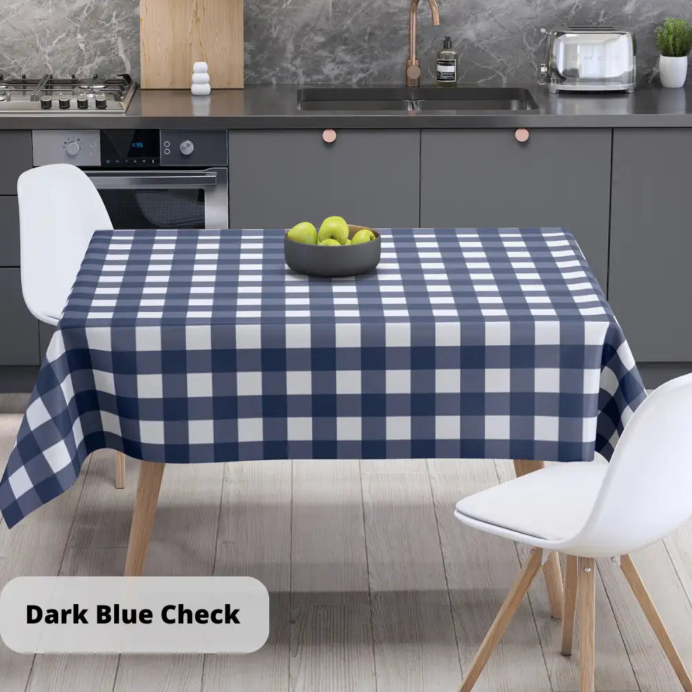 Скатертина Panama водовідштовхувальна Dark Blue Check 160х200