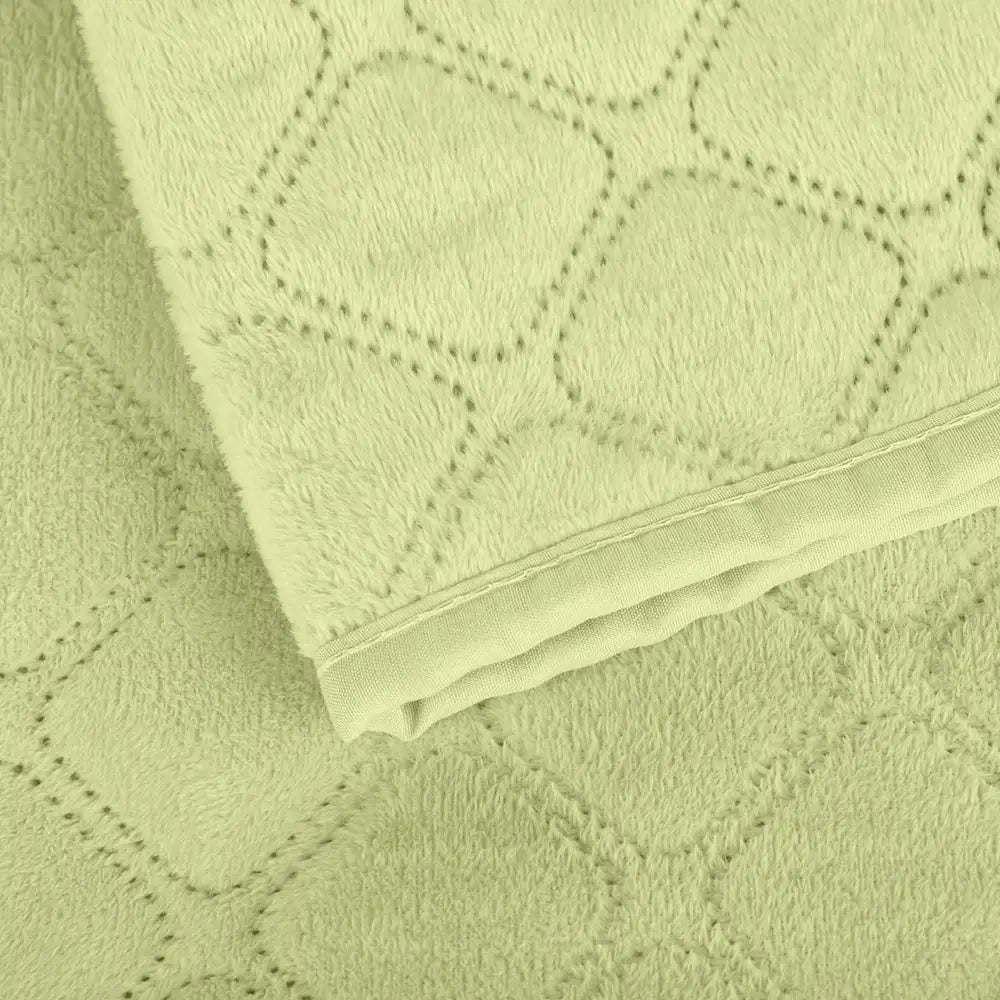 Покривало ТЕП "VELOUR" Салатове/Ромб прямий, 150x210