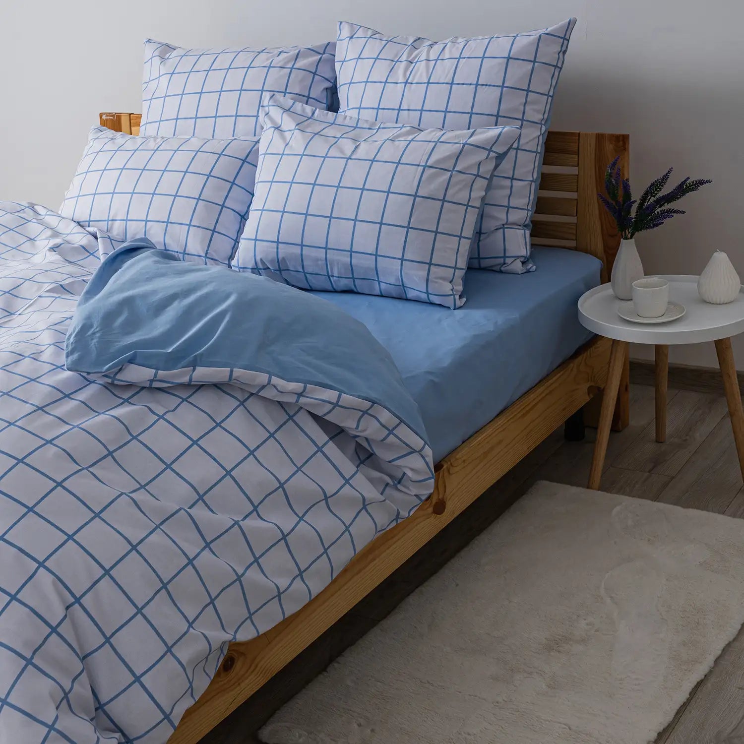 Комплект постільної білизни ТЕП "Happy Sleep" Blue Check, євро