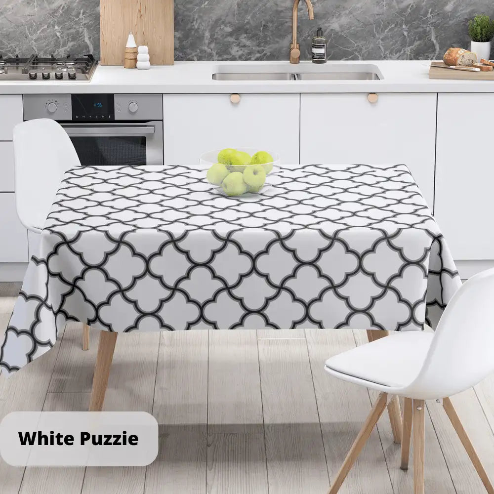 Скатертина Panama водовідштовхуюча White Puzzle 160х200