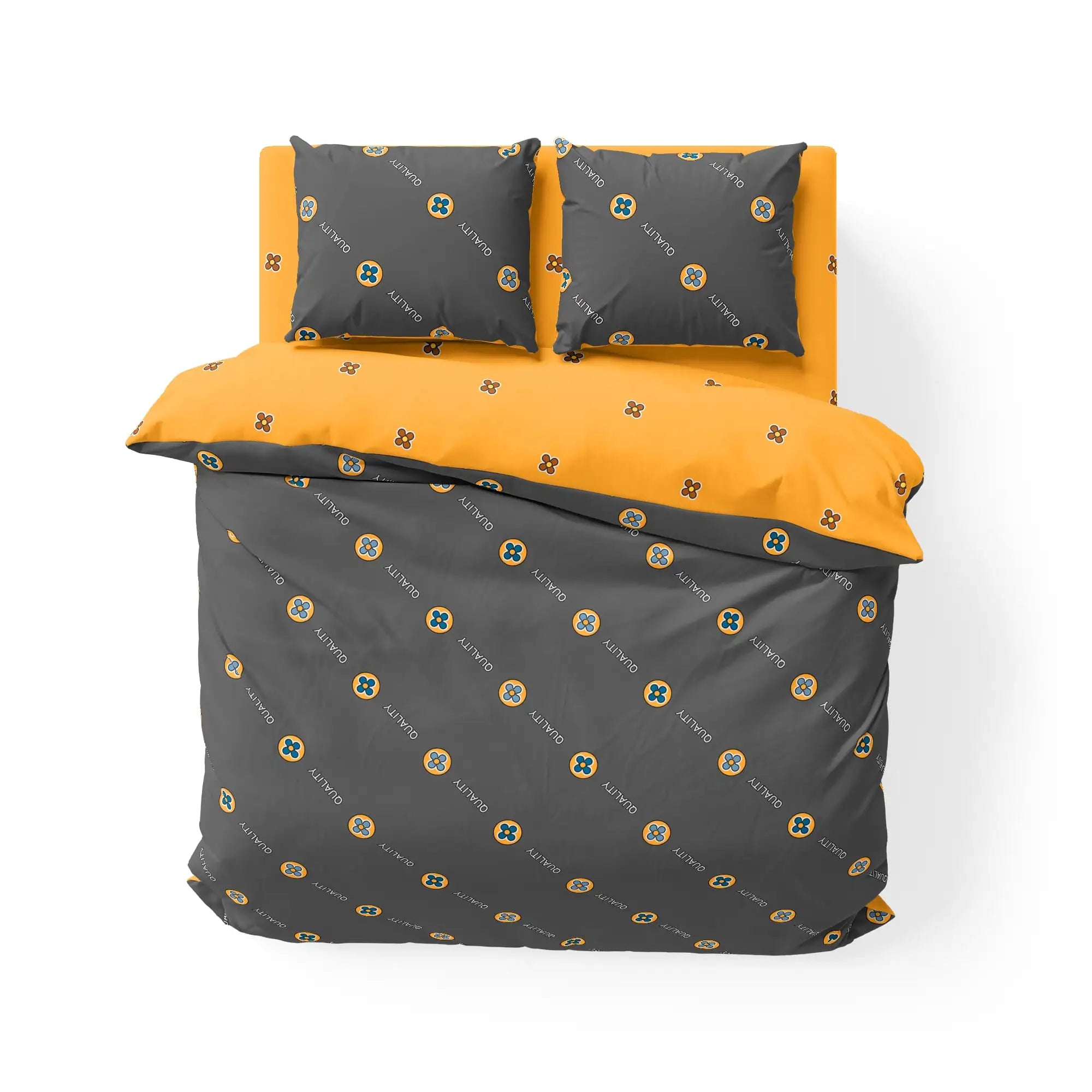Комплект постільної білизни ТЕП "Soft dreams" Grey and Orange, полуторна