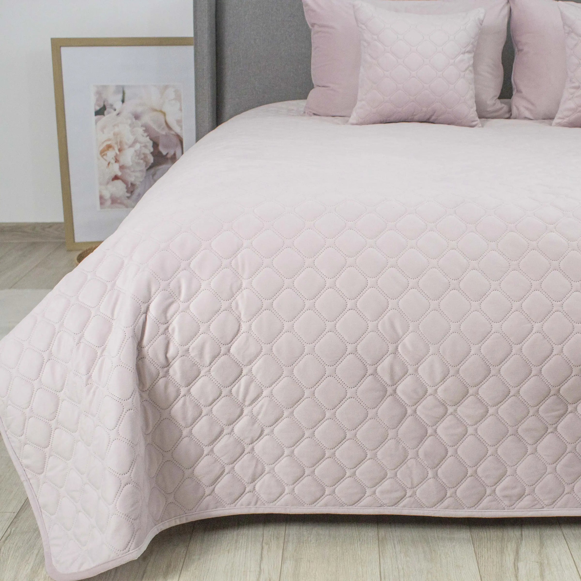 Покривало ТЕП "VELOUR" Lavender/Ромб круглий, 180x240