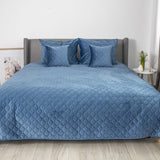 Покривало VELOUR Azure blue ромб круглий 240х260