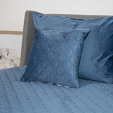 Покривало VELOUR Azure blue ромб круглий