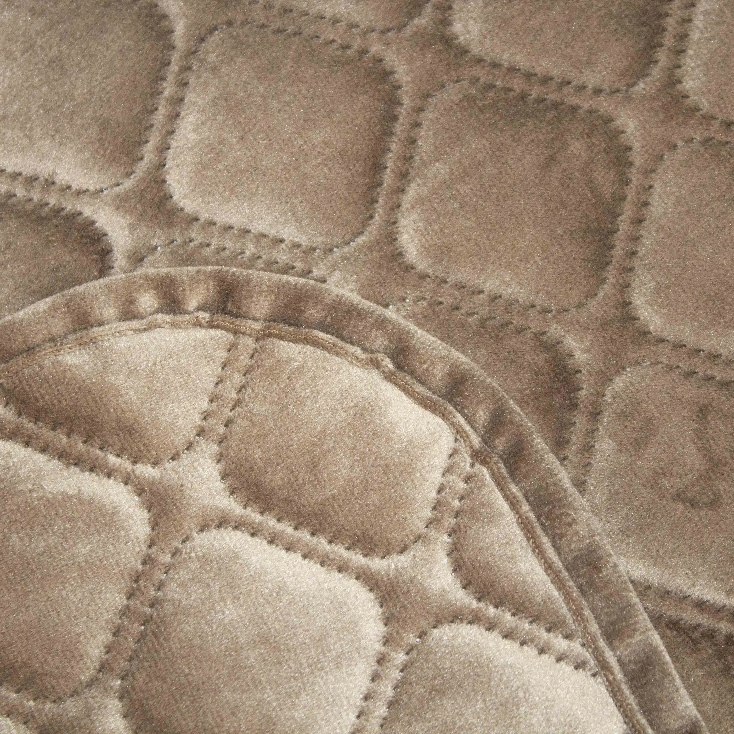 Покривало ТЕП "VELOUR" Coffee/Ромб круглий, 150x210
