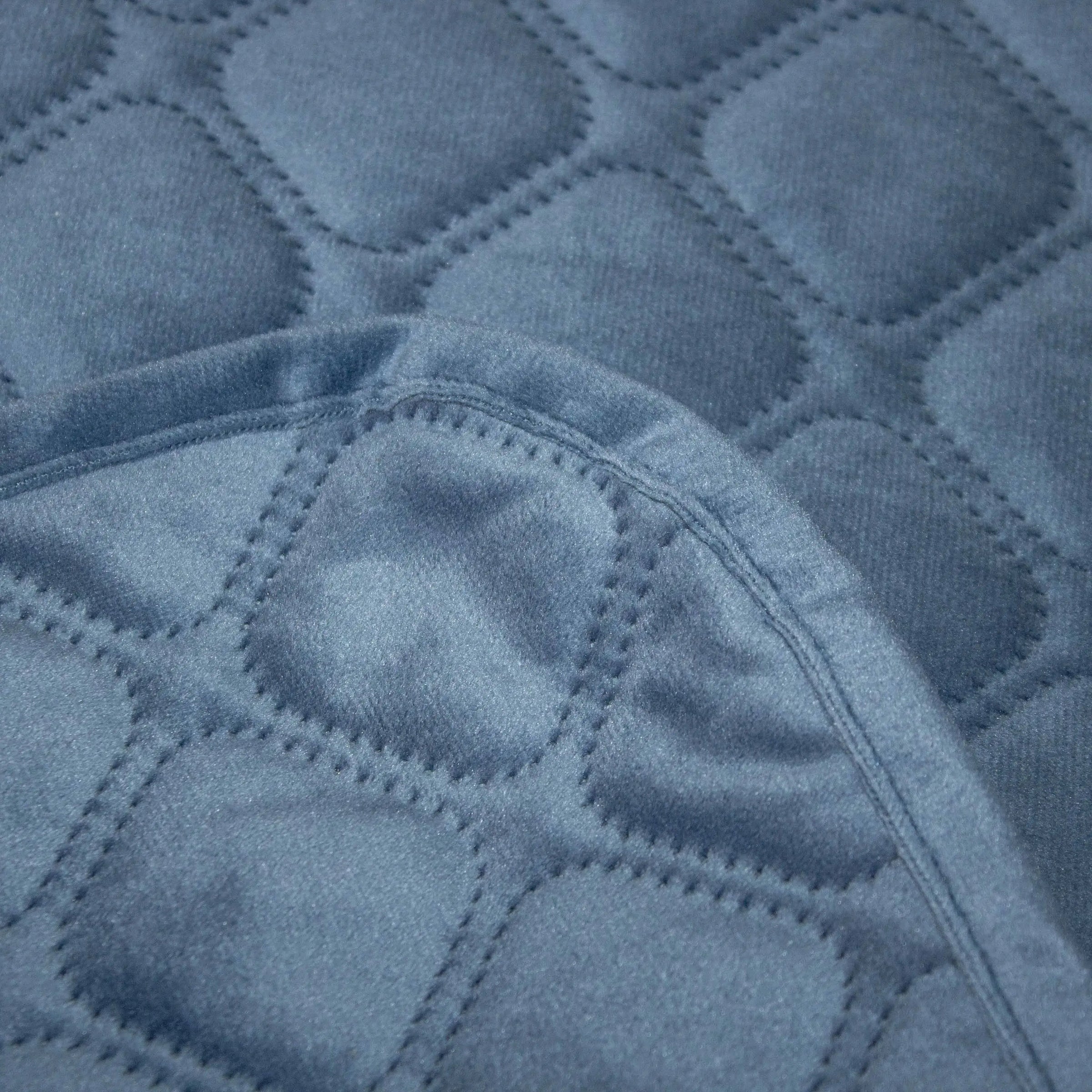 Покривало VELOUR Azure blue ромб круглий