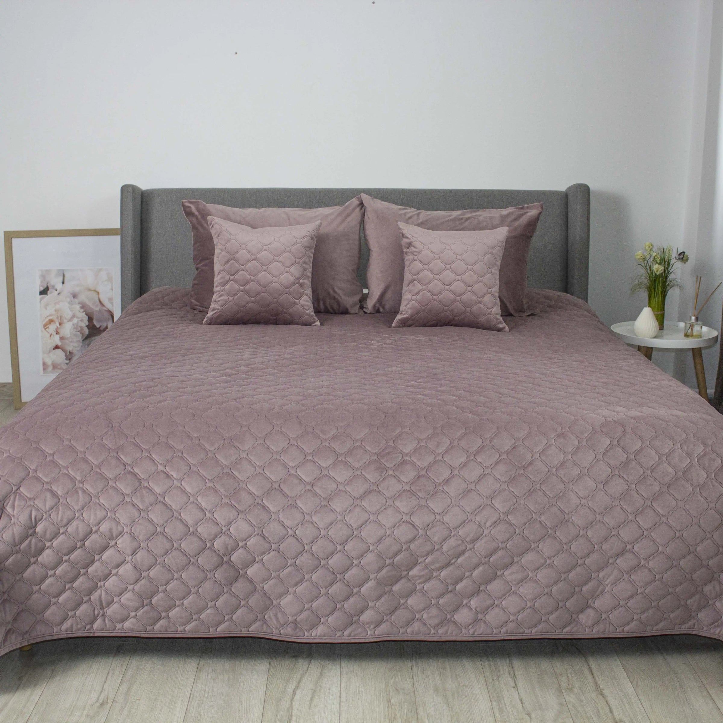 Покривало VELOUR Elderberry ромб круглий 220х240