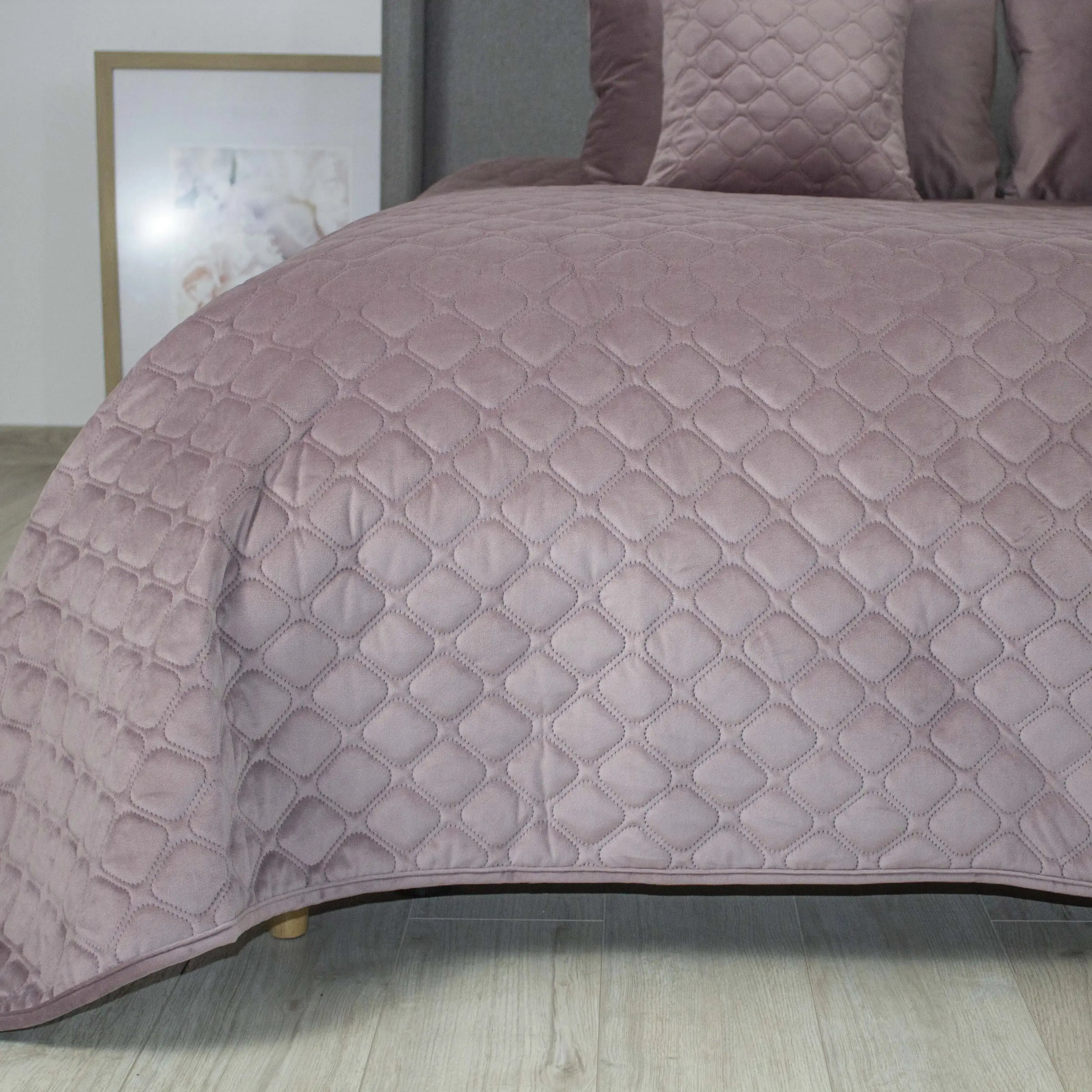 Покривало VELOUR Elderberry ромб круглий