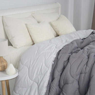 Ковдра Duo Season темно-сіра/світло-сіра, 180x210