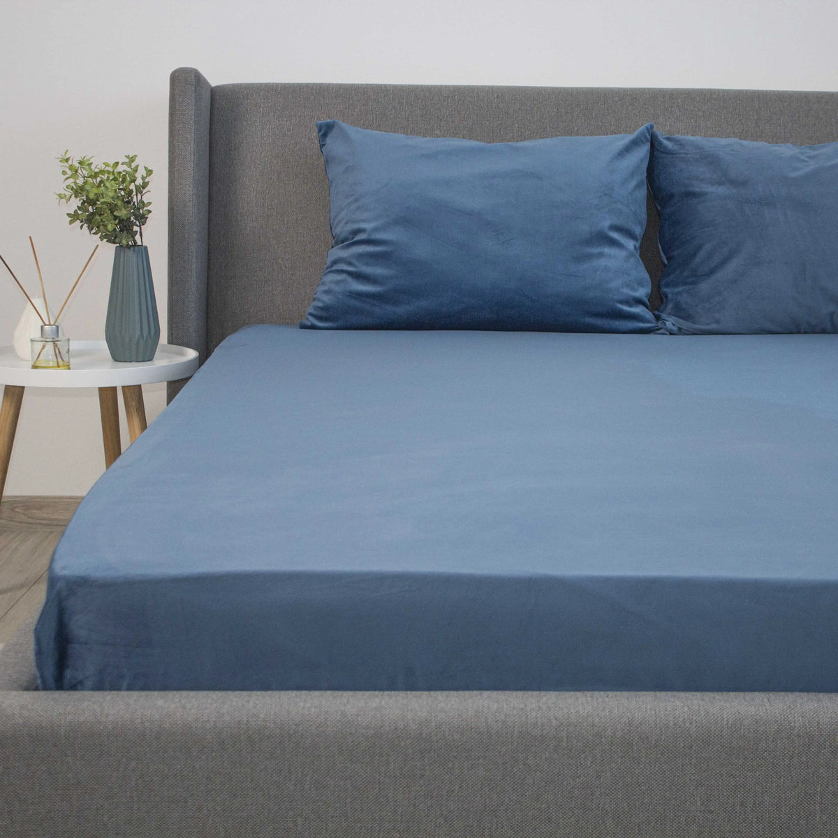 Простирадло ТЕП "VELOUR" з резинкою синє, 90x200