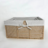 Комплект кошиків для дому Linen Harmony, 4 шт, прямокутні, молочні