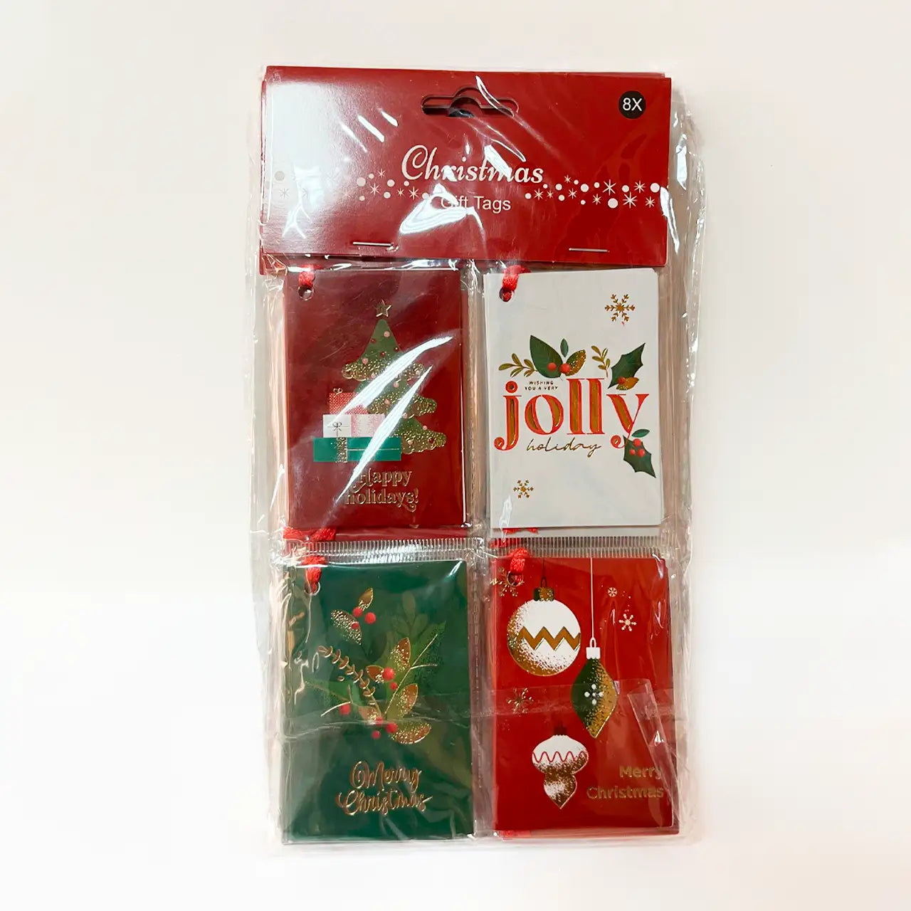 Набір різдвяних бірок «Cozy Gift», 8 шт, паперові, з малюнками