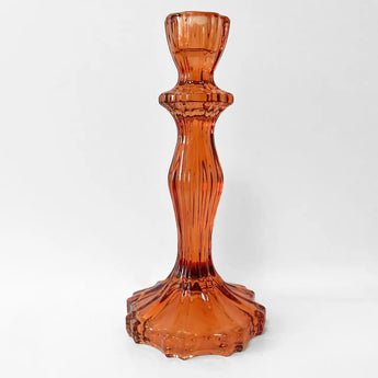 Підсвічник «Amber Home», 20 см, скло, мідний