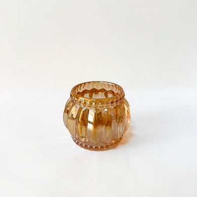 Підсвічник «Amber Light», 5 см, скло, золотистий