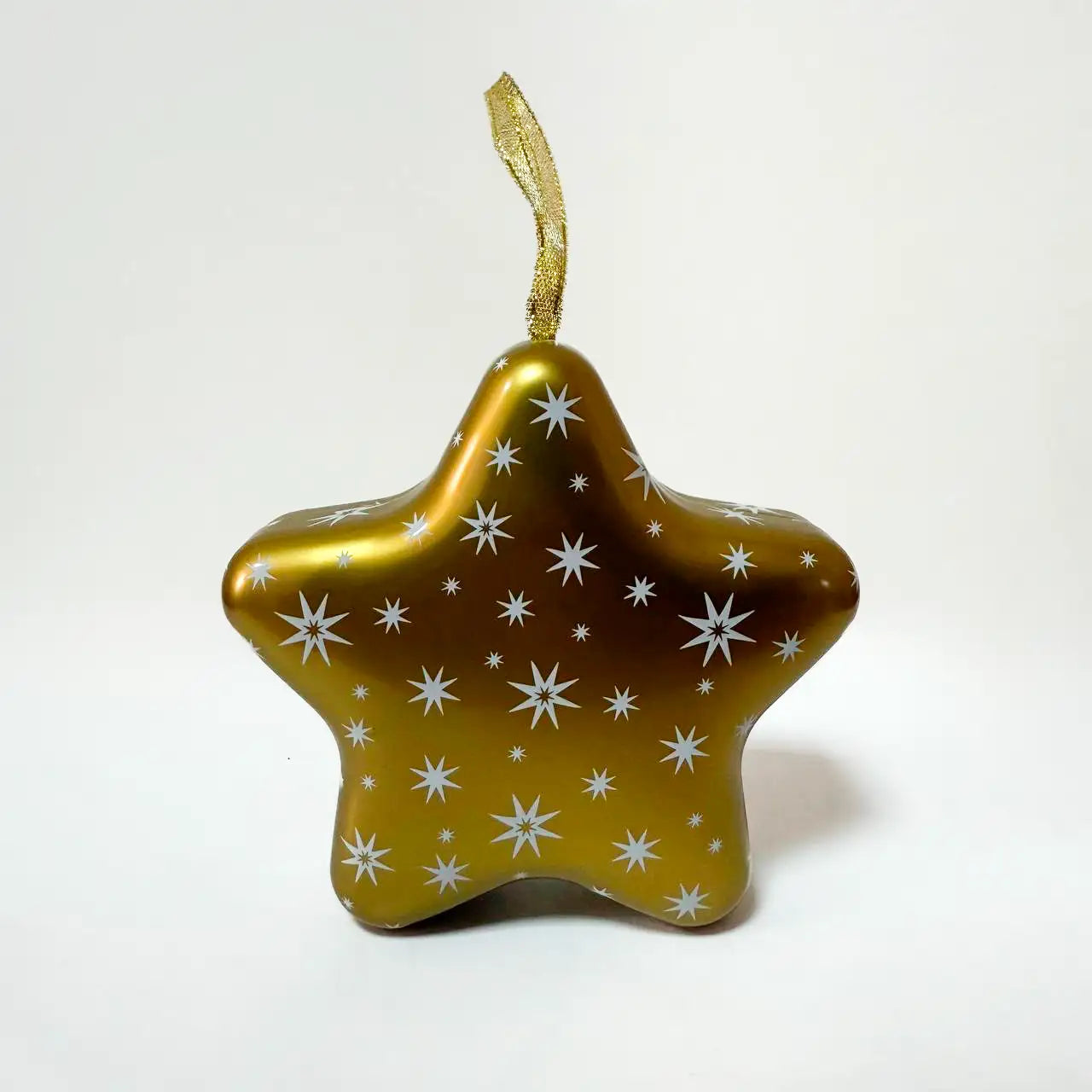 Подарункова коробка “Christmas Star”, металева, золотиста