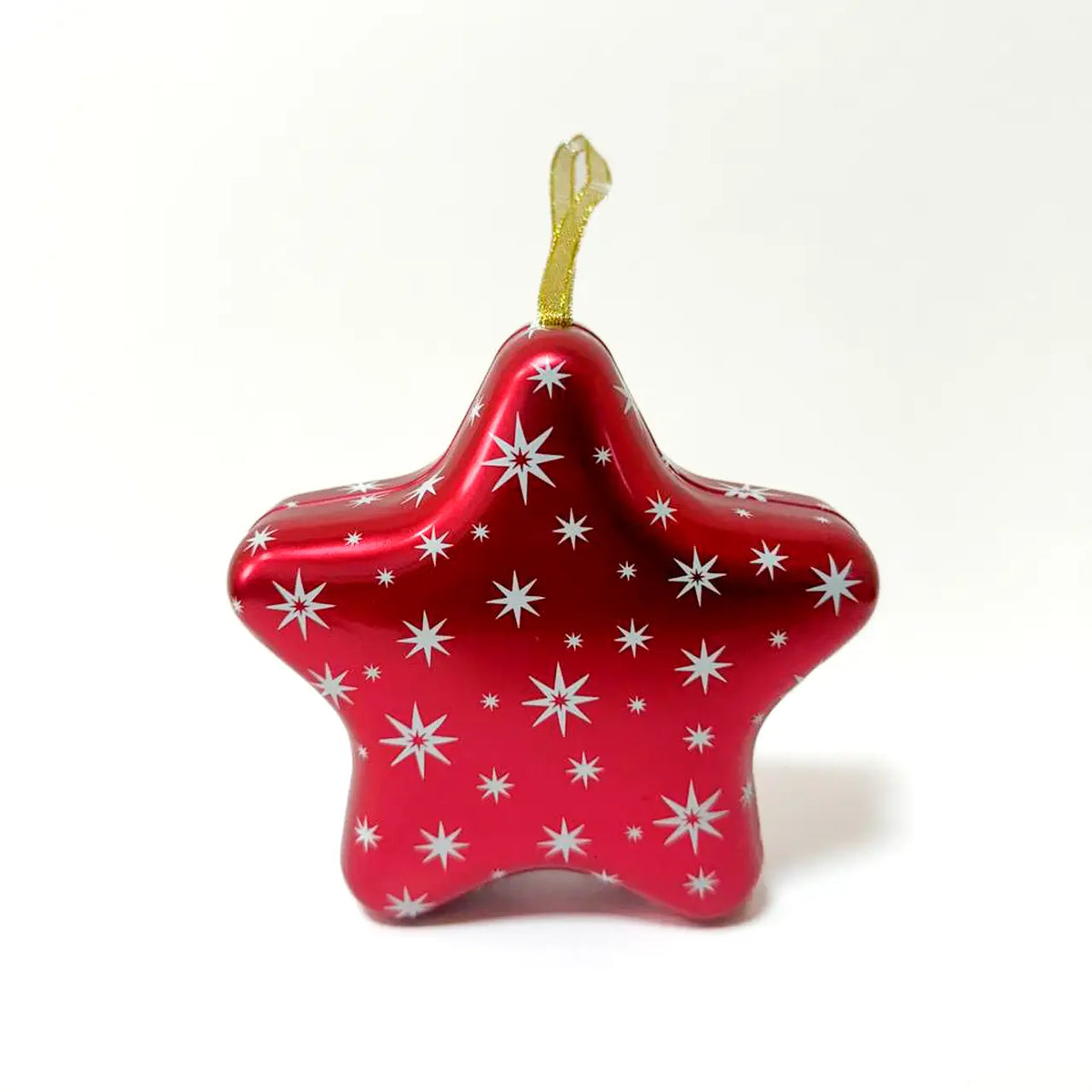 Подарункова коробка “Christmas Star”, металева, червона
