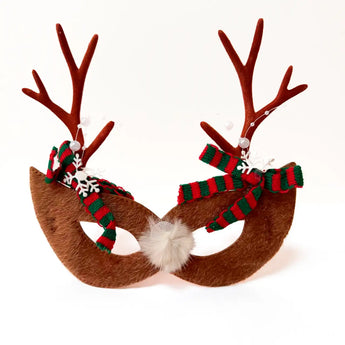 Різдвяні окуляри «Funny Reindeer», пластикові, коричневі, з декором