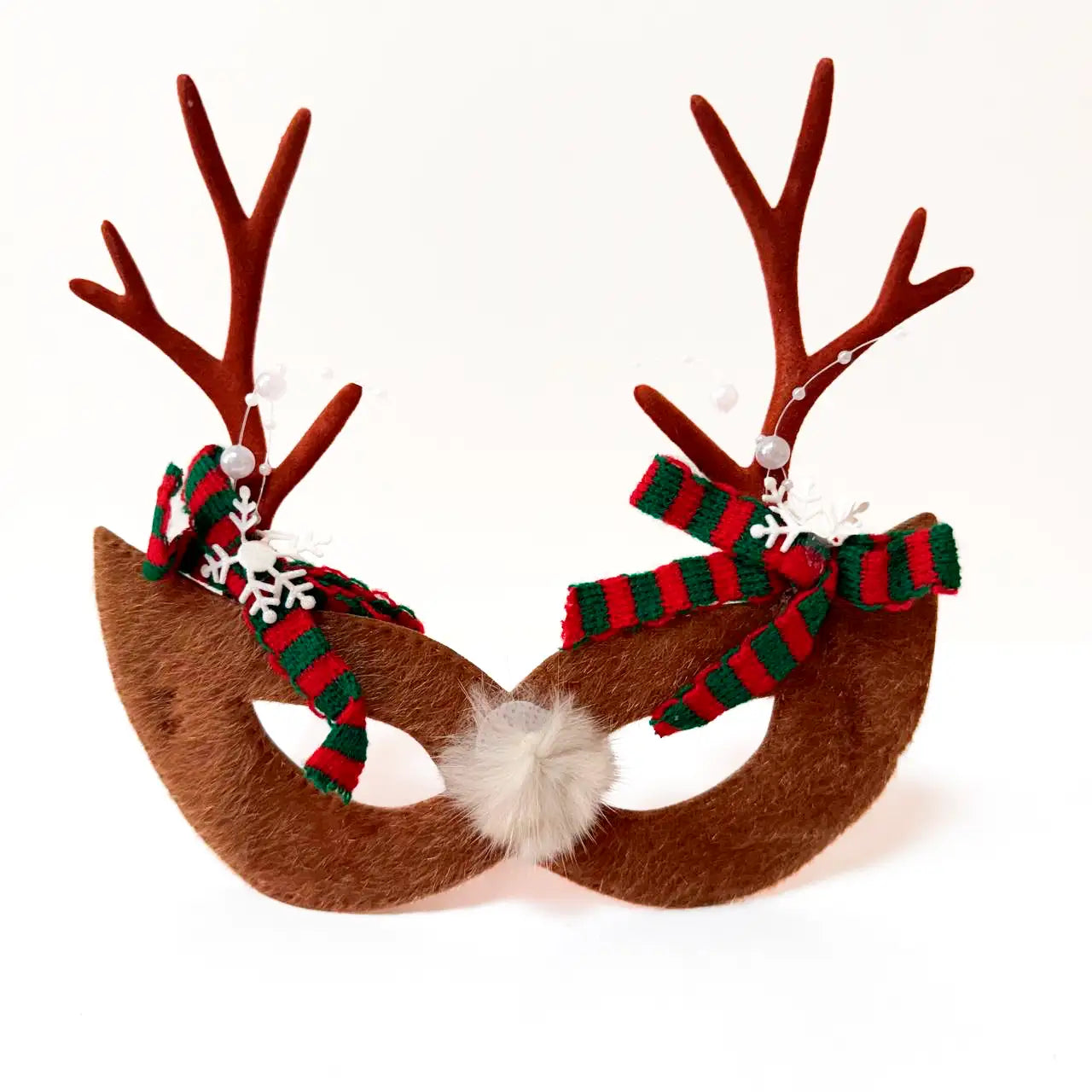 Різдвяні окуляри «Funny Reindeer», пластикові, коричневі, з декором