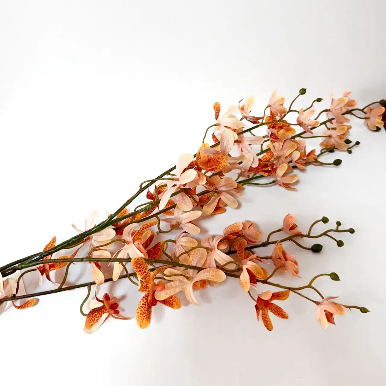Штучна квітка «Autumn Orchid», 5 бутонів, помаранчева