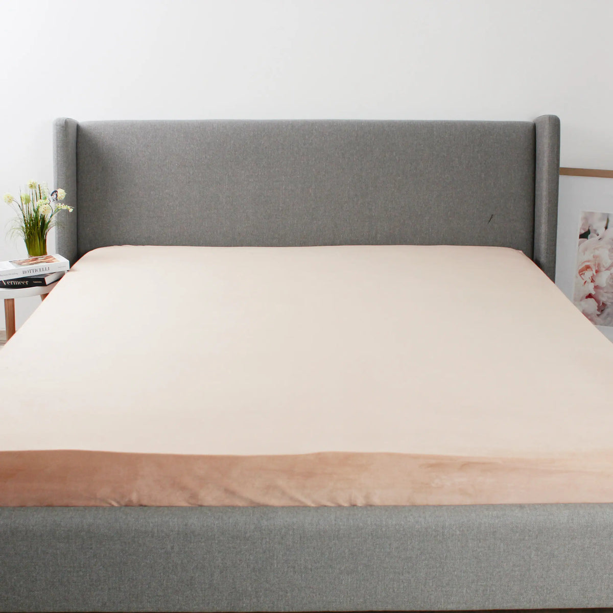Простирадло ТЕП "VELOUR" з резинкою золотий беж, 90x200