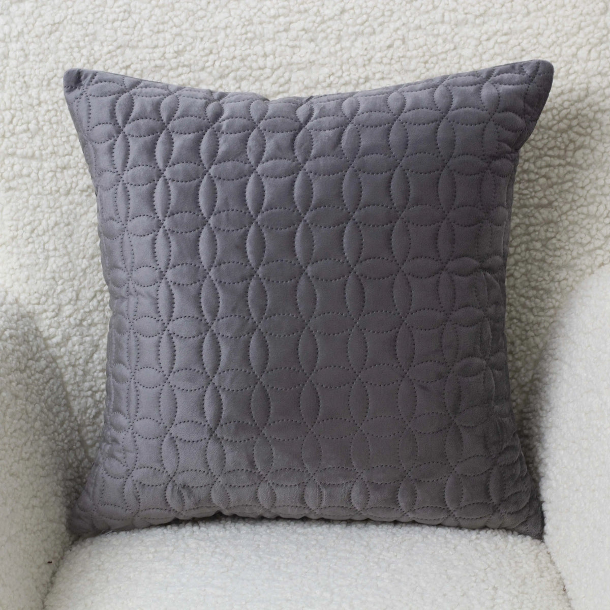 Наволочка декоративна ТЕП "VELOUR" 45*45 см з замком Сірий/Мозаїка, 45x45