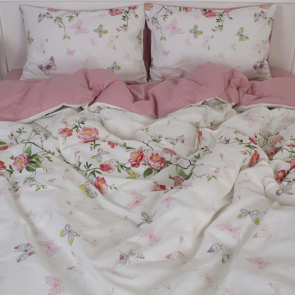 Комплект постільної білизни ТЕП "Happy Sleep" Pink Butterflies, полуторна