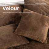 Подушка декоративна "VELOUR" 45*45 см Коричнева 
