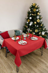 Скатертина Merry Christmas червона Прованс, 132х220 см
