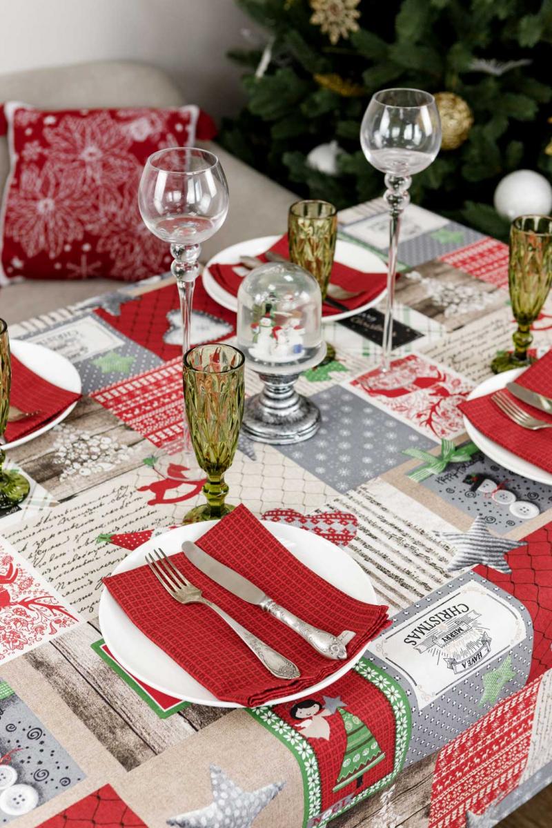 Серветка Merry Christmas червона Прованс, 35х45 см