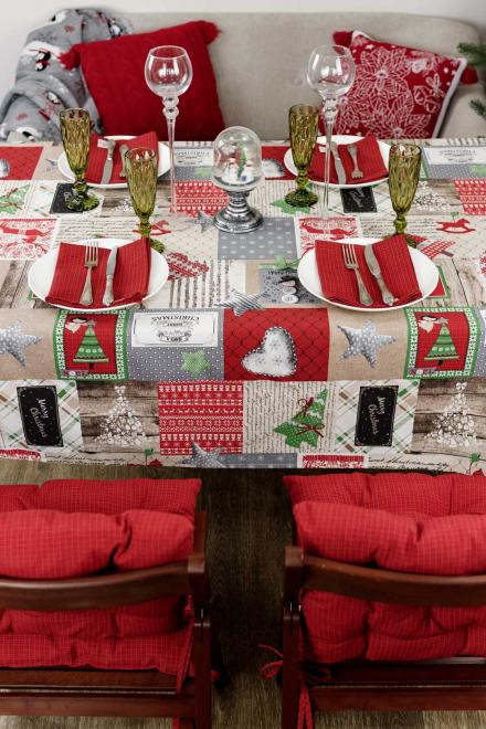 Скатертина Merry Christmas ПРОВАНС, 120х132см 031422