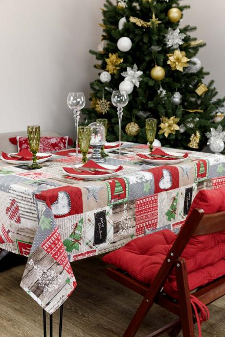 Скатертина Merry Christmas ПРОВАНС, 132х180см 031463