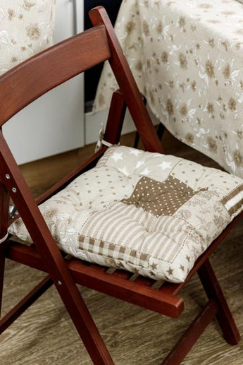 Подушка на стілець Печворк беж ПРОВАНС, 40х40см 031606
