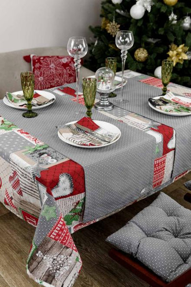 Доріжка на стіл Merry Christmas сіра ПРОВАНС, 40х140см 031480