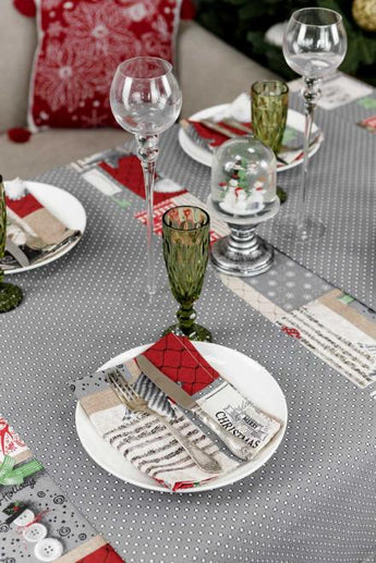 Доріжка на стіл Merry Christmas сіра ПРОВАНС, 40х140см 031480